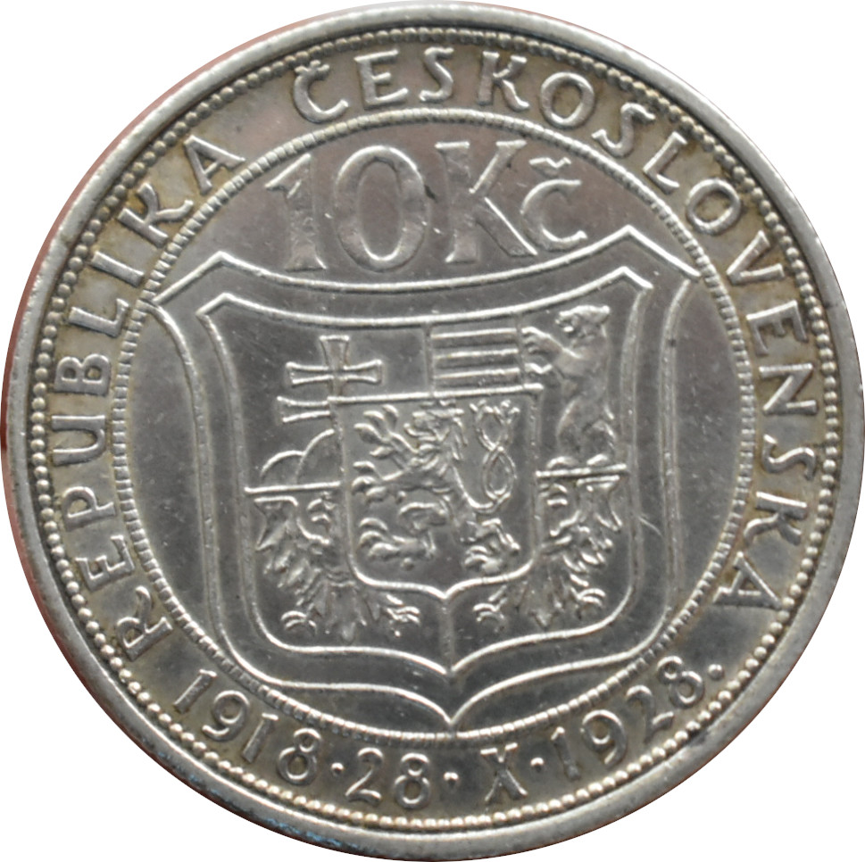 ČSR 10 Kčs 1928