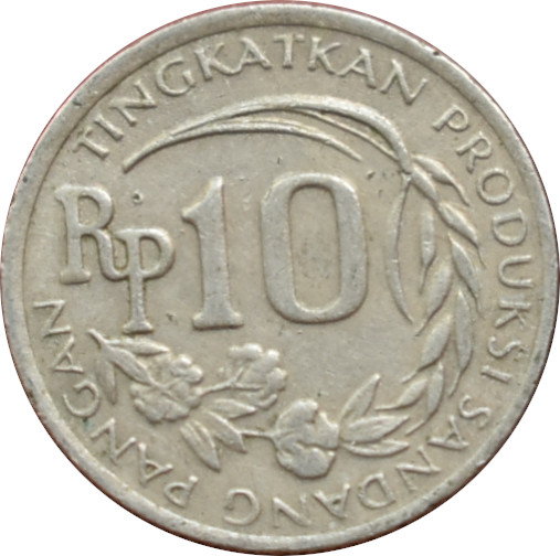 Indonézia 10 Rupiah 1971