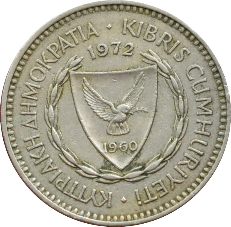 Cyprus 50 Mils 1972