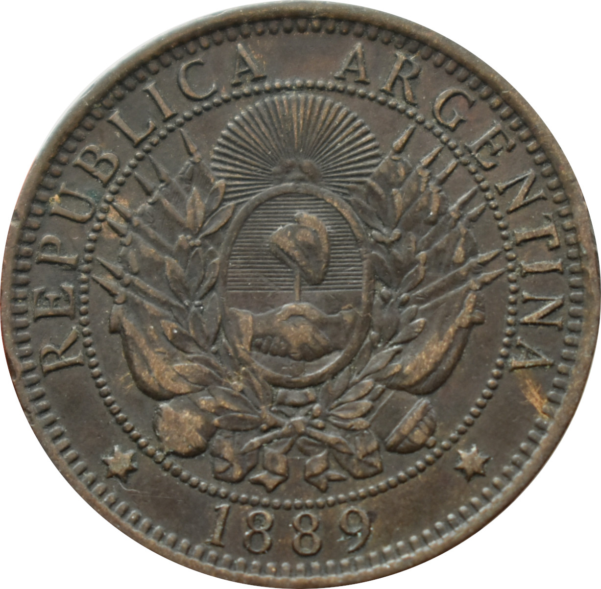 Argentína 2 Centavos 1889