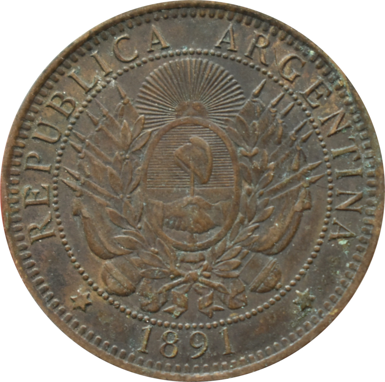 Argentína 2 Centavos 1891