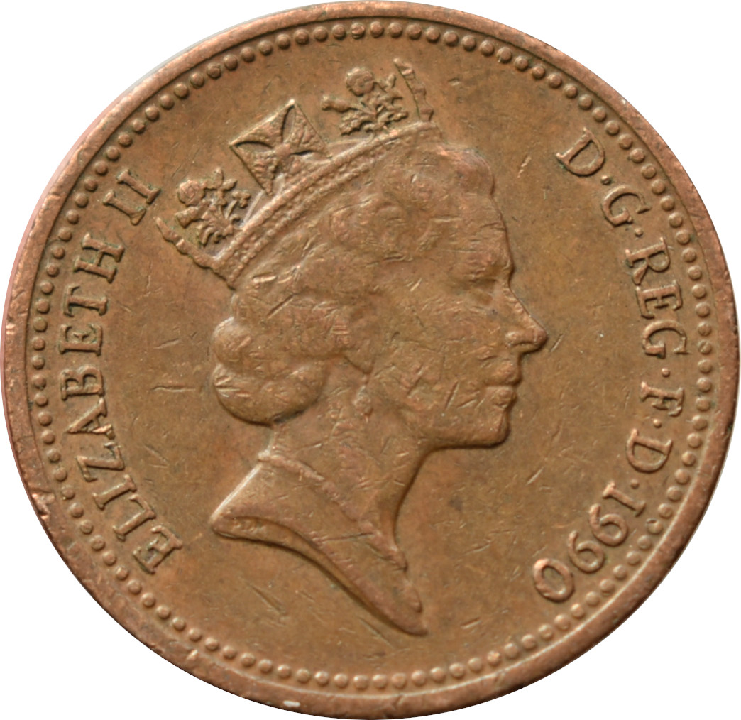 Anglicko 1 Penny 1990