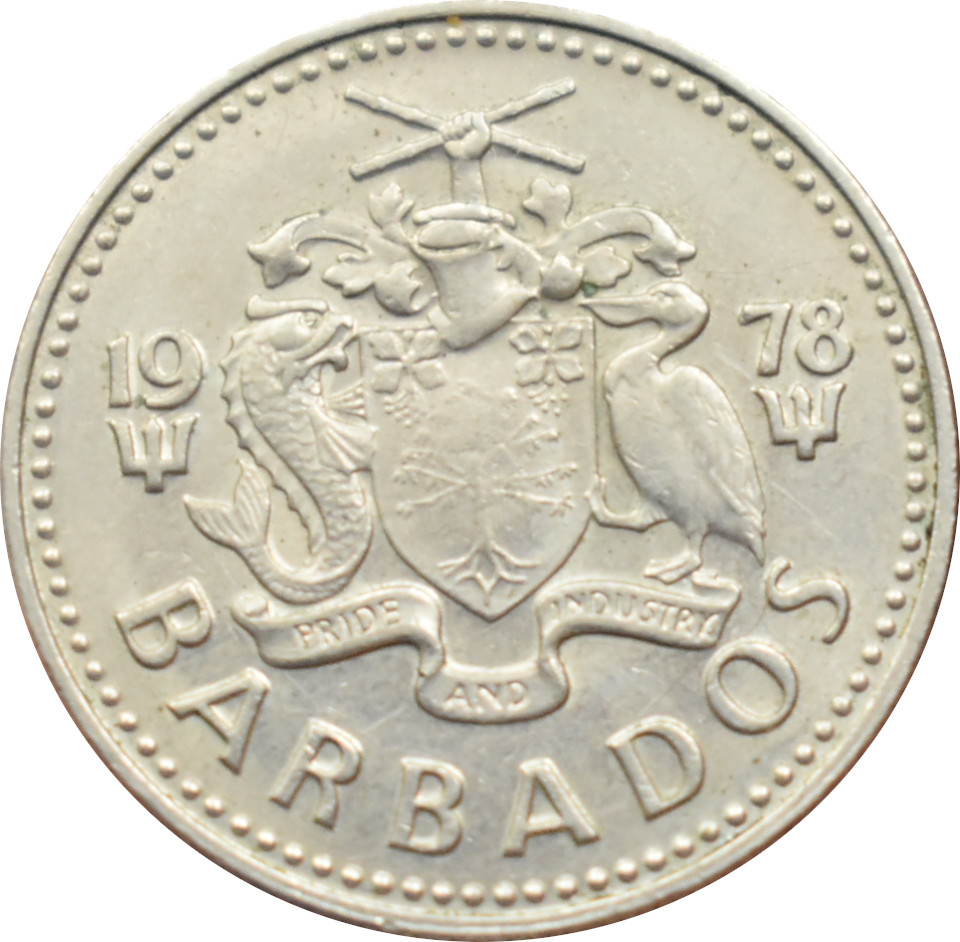 Barbados 25 Cents 1978