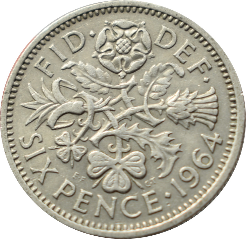 Anglicko 6 Pence 1964