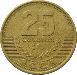 Kostarika 25 Colones 2001