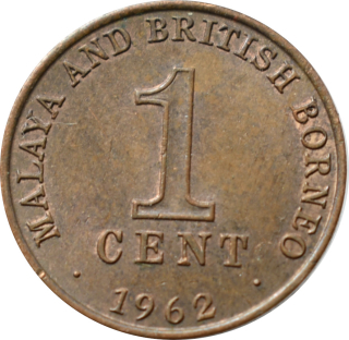 Malaya a Britské Borneo 1 Cent 1962