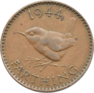 Anglicko 1 Farthing 1944