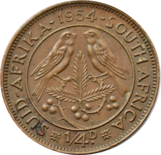 Južná Afrika 1/4 Penny 1954