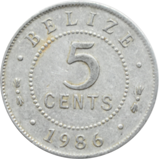 Belize 5 Cents 1986