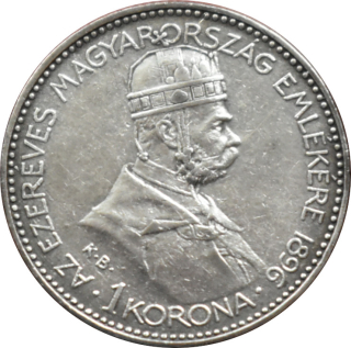 F.J. 1 Korona 1896 K.B.