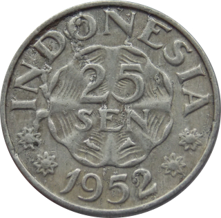 Indonézia 25 Sen 1952