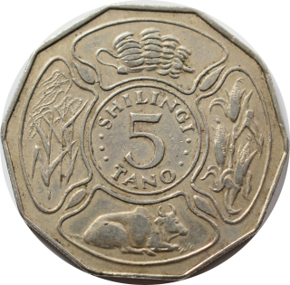 Tanzánia 5 Shillings 1972