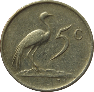 Južná Afrika 5 Cents 1975