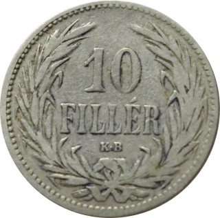 F.J. 10 Fillér 1892 K.B.