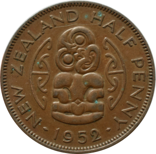 Nový Zéland 1/2 Penny 1952