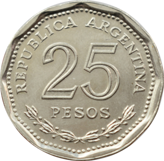 Argentína 25 Pesos 1968