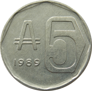 Argentína 5 Australes 1989