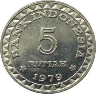 Indonézia 5 Rupiah 1979 FAO