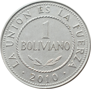 Bolívia 1 Boliviano 2010