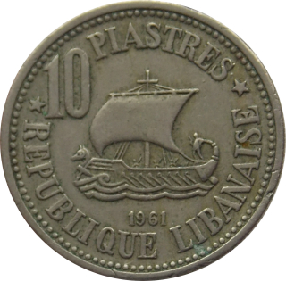 Libanon 10 Piastres 1961