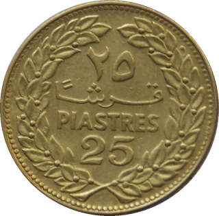 Libanon 25 Piastres 1972