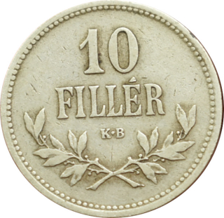 F.J. 10 Fillér 1916 K.B