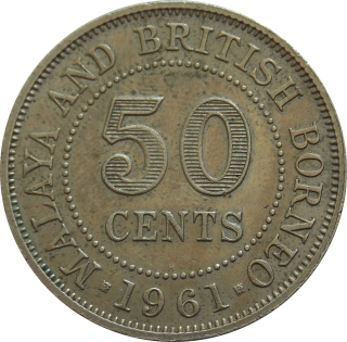 Malaya a Britské Borneo 50 Cents 1961 H