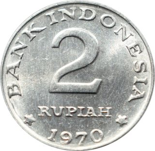 Indonézia 2 Rupiah 1970