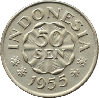 Indonézia 50 Sen 1955