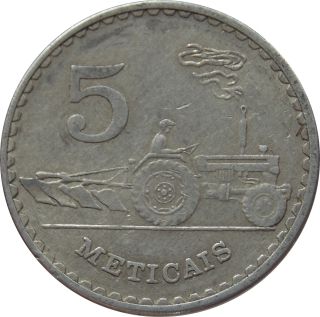 Mozambik 5 Meticais 1982