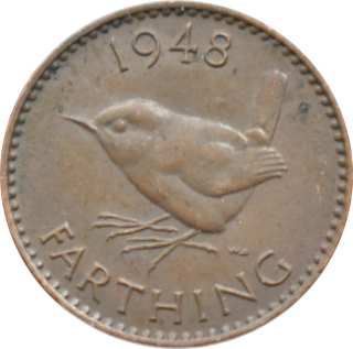 Anglicko 1 Farthing 1948