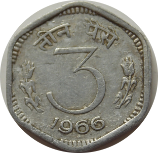 India 3 Paise 1966