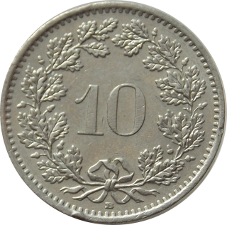 Švajčiarsko 10 Rappen 1991