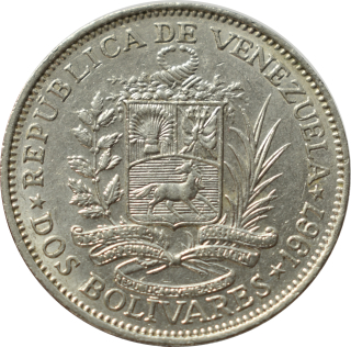 Venezuela 2 Bolivares 1967