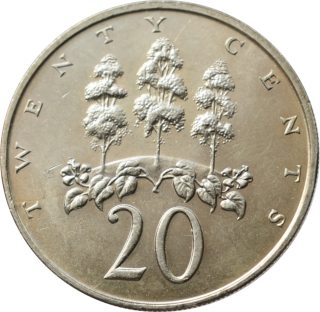 Jamajka 20 Cents 1989