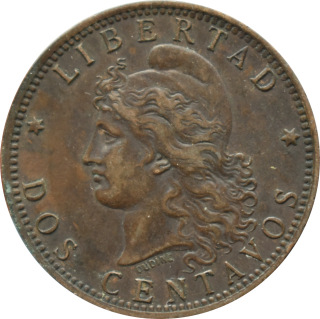 Argentína 2 Centavos 1891