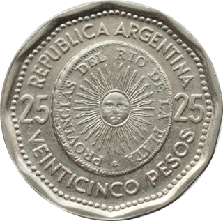 Argentína 25 Pesos 1964