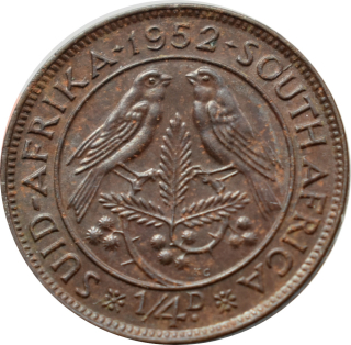 Južná Afrika 1/4 Penny 1952