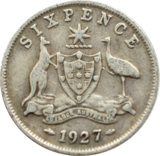 Austrália 6 Pence 1927