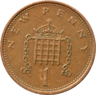 Anglicko 1 New Penny 1973