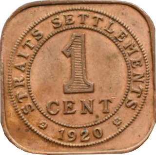 Straits Settlements 1 Cent 1920