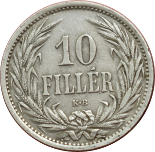 F.J. 10 Fillér 1909 K.B