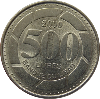 Libanon 500 Livres 2000