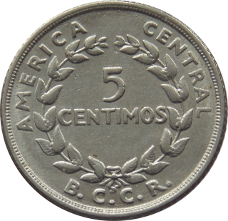 Kostarika 5 Centimos 1958