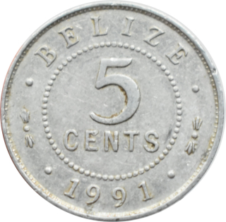 Belize 5 Cents 1991