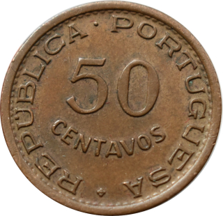 Mozambik 50 Centavos 1957