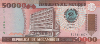 Mozambik 50 000 Meticais 1993